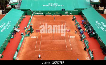 ©PHOTOPQR/NICE MATIN/Jean François Ottonello ; Monaco ; 14/04/2021 ; OTTONELLO JEAN-FRANCOIS - mercredi 14 avril 2021, Rolex Monte-Carlo Masters à Roquebrune-Cap-Martin - deuxième tour - Stock Photo