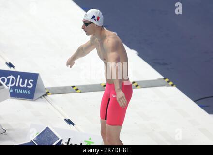 ©Laurent Lairys/MAXPPP - Maxime Gousset of France BUTTERFLY - PRELIMINARY during the 2021 LEN European Championships, Swimming event on May 20, 2021 at Duna Arena in Budapest, Hungary - Photo Laurent Lairys / MAXPPP Stock Photo