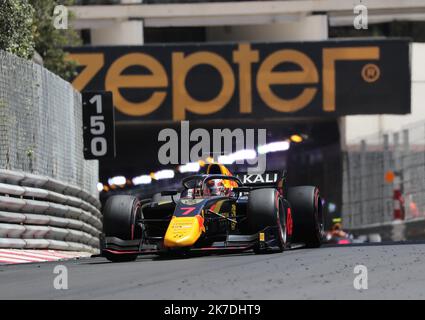 ©PHOTOPQR/NICE MATIN/Dylan Meiffret ; Monaco ; 21/05/2021 ; MEIFFRET DYLAN, Vendredi 21 Mai 2021 à Monaco - 78ème Grand Prix de Monaco 2021 - Formule 2 course 1. 7 - Liam LAWSON - NZL - HITECH GRAND PRIX  Stock Photo