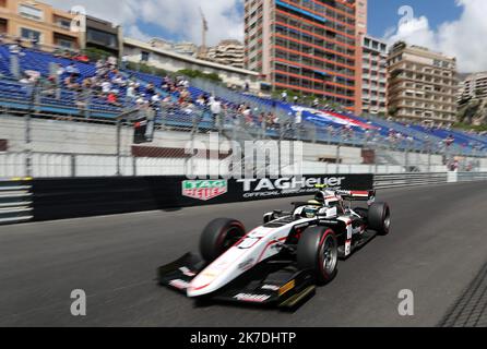 ©PHOTOPQR/NICE MATIN/Dylan Meiffret ; Monaco ; 21/05/2021 ; MEIFFRET DYLAN, Vendredi 21 Mai 2021 à Monaco - 78ème Grand Prix de Monaco 2021 - Formule 2 course 1. 10 - Théo POURCHAIRE - FRA - ART GRAND PRIX  Stock Photo