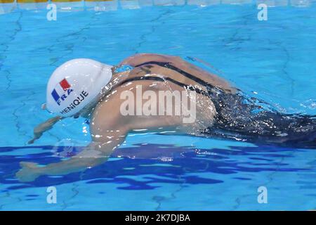 ©Laurent Lairys/MAXPPP - Melanie Henique of France Series 50 m Butterfly during the 2021 LEN European Championships, Swimming event on May 22, 2021 at Duna Arena in Budapest, Hungary - Photo Laurent Lairys / MAXPPP Stock Photo