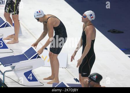 ©Laurent Lairys/MAXPPP - Melanie Henique of France Series 50 m Butterfly during the 2021 LEN European Championships, Swimming event on May 22, 2021 at Duna Arena in Budapest, Hungary - Photo Laurent Lairys / MAXPPP Stock Photo