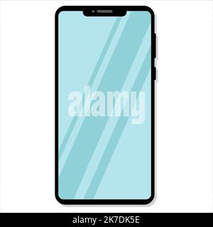 Simple flat illustration of smartphone. Vector illustration. Stock Vector