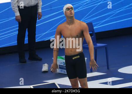 ©Laurent Lairys/MAXPPP - Noe Ponti of Suisse Semi Final 200 m Butterfly during the 2021 LEN European Championships, Swimming event on May 22, 2021 at Duna Arena in Budapest, Hungary - Photo Laurent Lairys / MAXPPP Stock Photo