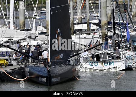 ©PHOTOPQR/OUEST FRANCE/Thomas Bregardis / Ouest-France ; Lorient ; 27/05/2021 ; Lorient, la base. The Ocean Race Europe. Ambiance pontons Thomas Bregardis / Ouest-France  Stock Photo
