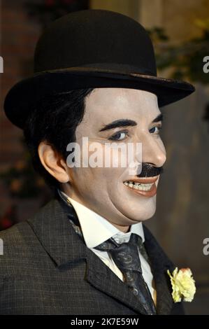 ©PHOTOPQR/L'EST REPUBLICAIN/Alexandre MARCHI ; CORSIER SUR VEVEY ; 11/05/2021 ; CINEMA - CHAPLIN'S WORLD BY GREVIN - MUSEE MEMOIRE ET OEUVRE DE CHARLIE CHAPLIN. Corsier-sur-Vevey 11 mai 2021. 'Le Studio' pour entrer dans l'univers spectaculaire du cinéma muet dans les pas de Charlot. PHOTO Alexandre MARCHI. - CHAPLIN AND “THE GREAT DICTATOR' FROM 12 MARCH TO 29 AUGUST 2021 This showcase exhibition takes visitors behind the scenes, with never-before-seen artifacts detailing the history of the film’s creation, production secrets, unfinished scenes and unpublished on-set photos  Stock Photo