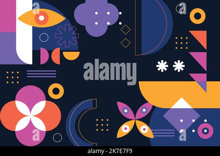 abstract background with colorful shapes vector design illustration Stock Vector