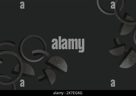 gradient black background with realistic elements vector design illustration Stock Vector