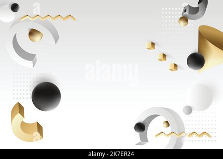 Geometric plexus pattern digital 3d shapes 3 vertical gradient color banners with text blocks isolated vector illustration Stock Vector