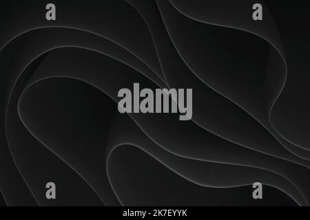 black background with wavy lines vector design illustration Stock Vector