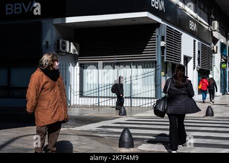 ©Alejo Manuel Avila/ Le Pictorium/MAXPPP - La vie dans les rues de la ville de Buenos Aires pendant la pandemie de coronavirus. Stock Photo