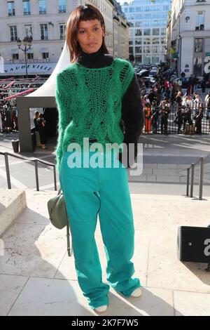 ©Pierre Teyssot/MAXPPP ; Raf Simons Fashion Show SS 2022 Paris Fashion Week 2021 in Paris, France on September 30, 2021. Liya Kebede. Â© Pierre Teyssot / Maxppp  Stock Photo