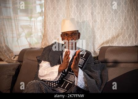 ©Nicolas Remene / Le Pictorium/MAXPPP - Interview du Premier Ministre malien Choguel Kokalla Maiga dans une dependance de sa residence officielle a Bamako au Mali, le 16 octobre 2021. Stock Photo
