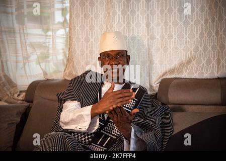 ©Nicolas Remene / Le Pictorium/MAXPPP - Interview du Premier Ministre malien Choguel Kokalla Maiga dans une dependance de sa residence officielle a Bamako au Mali, le 16 octobre 2021. Stock Photo