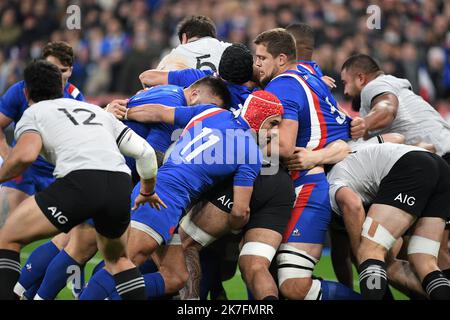 ©PHOTOPQR/VOIX DU NORD/PIERRE ROUANET ; 20/11/2021 ; 20/11/2021. Rugby, tournée d'automne (Autumn Nations Series), France (XV de France) - Nouvelle-Zélande (All Blacks), au Stade de France, Paris Saint-Denis. Villière. PHOTO PIERRE ROUANET LA VOIX DU NORD 20/11/2021. Rugby, autumn tour (Autumn Nations Series), France (XV de France) - New Zealand (All Blacks), at the Stade de France, Paris Saint-Denis. France beats the All Black 40 to 25 Stock Photo