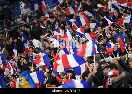 ©PHOTOPQR/VOIX DU NORD/PIERRE ROUANET ; 20/11/2021 ; 20/11/2021. Rugby, tournée d'automne (Autumn Nations Series), France (XV de France) - Nouvelle-Zélande (All Blacks), au Stade de France, Paris Saint-Denis. PHOTO PIERRE ROUANET LA VOIX DU NORD 20/11/2021. Rugby, autumn tour (Autumn Nations Series), France (XV de France) - New Zealand (All Blacks), at the Stade de France, Paris Saint-Denis. France beats the All Black 40 to 25 Stock Photo