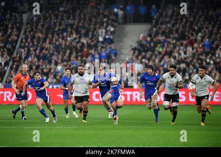 ©PHOTOPQR/VOIX DU NORD/PIERRE ROUANET ; 20/11/2021 ; 20/11/2021. Rugby, tournée d'automne (Autumn Nations Series), France (XV de France) - Nouvelle-Zélande (All Blacks), au Stade de France, Paris Saint-Denis. Penaud. PHOTO PIERRE ROUANET LA VOIX DU NORD 20/11/2021. Rugby, autumn tour (Autumn Nations Series), France (XV de France) - New Zealand (All Blacks), at the Stade de France, Paris Saint-Denis. France beats the All Black 40 to 25 Stock Photo