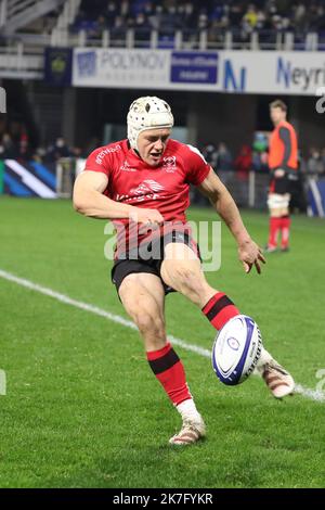 Thierry LARRET / Maxppp. Rugby Champions Cup : ASM Clermont Auvergne vs Ulster Rugby. Stade Marcel Michelin, Clermont-Ferrand (63), le 11 decembre 2021. Stock Photo