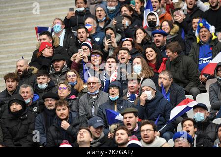 ©PHOTOPQR/VOIX DU NORD/PIERRE ROUANET ; 06/02/2022 ; Saint-Denis, le 06/02/2022. Rugby, Tournoi des Six Nations, premier match. XV de France (FFR) - Italie (Squadra Azzurra, FIR Italia), au Stade de France (Paris). PHOTO PIERRE ROUANET LA VOIX DU NORD Stock Photo