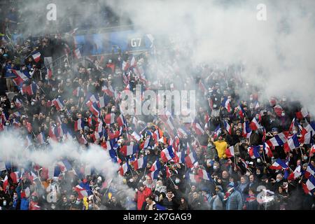 ©PHOTOPQR/VOIX DU NORD/PIERRE ROUANET ; 06/02/2022 ; Saint-Denis, le 06/02/2022. Rugby, Tournoi des Six Nations, premier match. XV de France (FFR) - Italie (Squadra Azzurra, FIR Italia), au Stade de France (Paris). PHOTO PIERRE ROUANET LA VOIX DU NORD Stock Photo