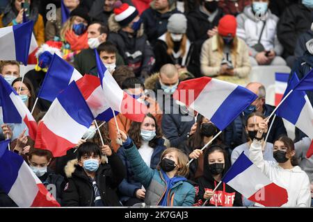 ©PHOTOPQR/VOIX DU NORD/PIERRE ROUANET ; 06/02/2022 ; Saint-Denis, le 06/02/2022. Rugby, Tournoi des Six Nations, premier match. XV de France (FFR) - Italie (Squadra Azzurra, FIR Italia), au Stade de France (Paris). PHOTO PIERRE ROUANET LA VOIX DU NORD Stock Photo