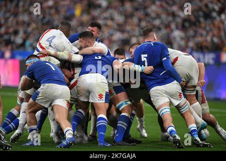 ©PHOTOPQR/VOIX DU NORD/PIERRE ROUANET ; 06/02/2022 ; Saint-Denis, le 06/02/2022. Rugby, Tournoi des Six Nations, premier match. XV de France (FFR) - Italie (Squadra Azzurra, FIR Italia), au Stade de France (Paris). PHOTO PIERRE ROUANET LA VOIX DU NORD Stock Photo