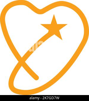 insurance success star Icon Illustration Brand Identity Stock Vector