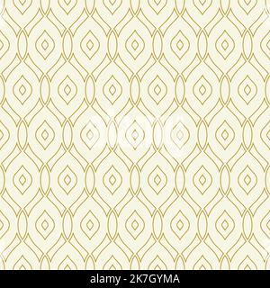 Seamless vector golden ornament. Modern wavy background. Geometric modern pattern Stock Vector