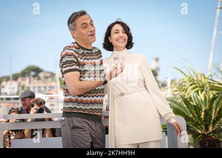 ©PHOTOPQR/LE PARISIEN/Fred Dugit ; Cannes ; 19/05/2022 ; Cuture / Cinéma Palais des festival à Cannes (06), le 19 mai 2022 Photocall du film LE OTTO MONTAGNE (LES HUIT MONTAGNES/THE EIGHT MONTAINS) [En Compétition] ELENA LIETTI Actrice FILIPPO TIMI Acteur Photo LP / Fred Dugit - Cannes Film Festival - Photocall of the movie LE OTTO MONTAGNE  Stock Photo