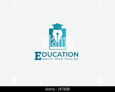 Education logo design for school, academy, university Stock Vector