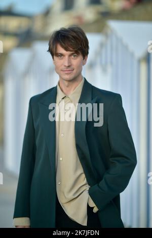 ©FRANCK CASTEL/MAXPPP - 20220006 36th Cabourg Film Festival Day Two Lucas Bravo CABOURG, FRANCE -June 16, 2022  Stock Photo