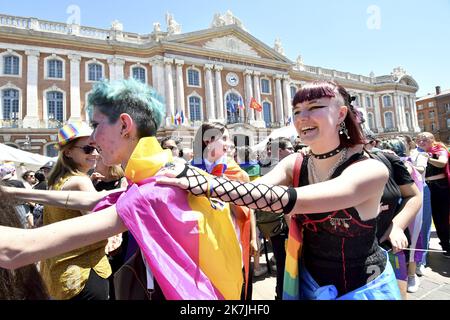 ©PHOTOPQR/LA DEPECHE DU MIDI/LAURENT DARD ; TOULOUSE ; 02/07/2022 ; MARCHE DES FIERTES A TOULOUSE GAY PRIDE Gaypride in Toulouse, France, on july 2nd 2022  Stock Photo