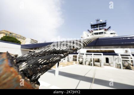 ©PHOTOPQR/NICE MATIN/Dylan Meiffret ; Nice ; 04/07/2022 ; Visite du nouveau gros remorqueur de la marine nationale 'l'abeille mediterrannee'. papier Axelle TRUQUET - NICE FRANCE JULY 4TH 2022 Visit of the new large tug of the French Navy 'Abeille Mediterranee'  Stock Photo