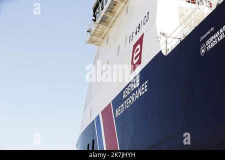 ©PHOTOPQR/NICE MATIN/Dylan Meiffret ; Nice ; 04/07/2022 ; Visite du nouveau gros remorqueur de la marine nationale 'l'abeille mediterrannee'. papier Axelle TRUQUET - NICE FRANCE JULY 4TH 2022 Visit of the new large tug of the French Navy 'Abeille Mediterranee'  Stock Photo