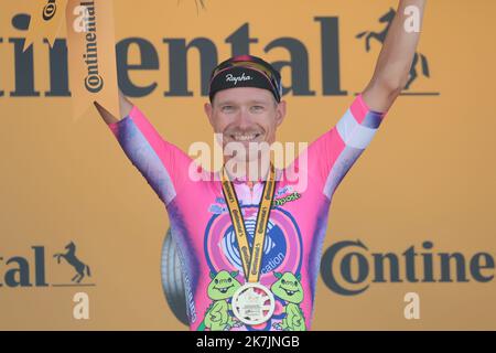 ©Pierre Teyssot/MAXPPP ; Tour de France - UCI Cycling Race - Stage Morzine - Megeve. Megeve, France on July 12, 2022. Stage victory for Magnus Cort Nielsen (DEN) EF Education - Easy Post ahead of Nick Schultz BikeExchange - Jayco. Magnus Cort Nielsen EF Education - Easy Post. Â© Pierre Teyssot / Maxppp - The 109th edition of the Tour de France cycling race takes place from 01 to 24 July 2022 - - - The 109th edition of the Tour de France cycling race takes place from 01 to 24 July 2022 - -  Stock Photo