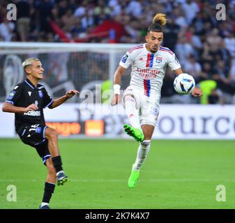 ©PHOTOPQR/LE PROGRES/Richard MOUILLAUD - Décines-Charpieu 31/08/2022 - le 31/08/2022 OL AUXERRE -OL AUXERRE Malo Gusto  Stock Photo