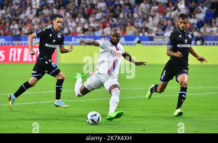 ©PHOTOPQR/LE PROGRES/Richard MOUILLAUD - Décines-Charpieu 31/08/2022 - le 31/08/2022 OL AUXERRE -OL AUXERRE Moussa Dembele  Stock Photo