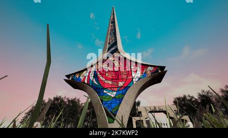 Damascene Sword Monument | نصب السيف الدمشقي, دمشق, سوريا Stock Photo