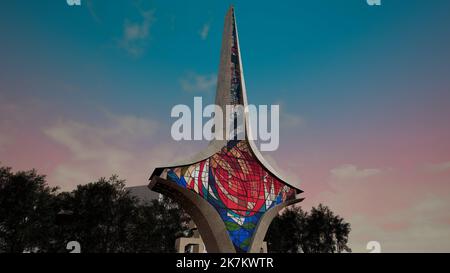 Damascene Sword Monument | نصب السيف الدمشقي, دمشق, سوريا Stock Photo