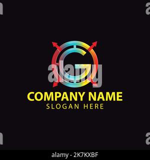 colorful letter g logo icon template. Stock Vector