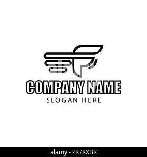 letter f logo icon on white isolated background. Stock Vector