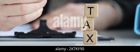 Business tax planning and individual tax preparation Stock Photo