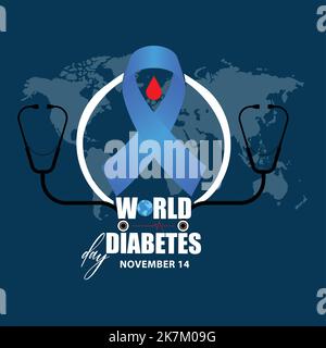 world diabetes day november 14 vector illustration. Stock Vector
