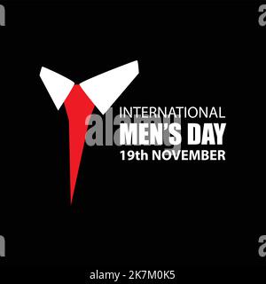 International mens day 19 November vector illustration. Stock Vector