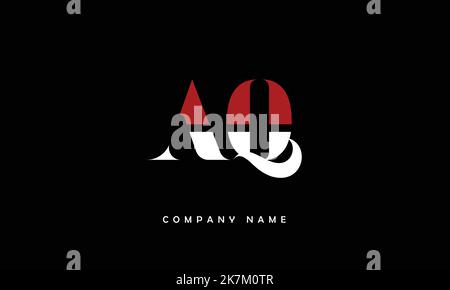 AQ, QA Abstract Letters Logo Monogram Stock Vector