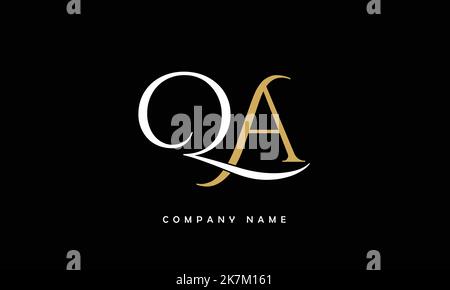 AQ, QA Abstract Letters Logo Monogram Stock Vector