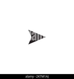 mouse cursor, arrow pointing to right black icon. Stock Vector