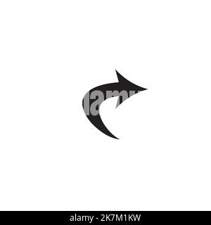 black arrow pointing to right vector icon. Stock Vector