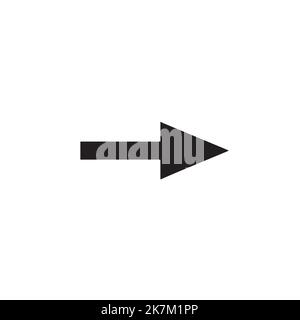 black arrow icon pointing to the right. Stock Vector