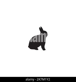 rabbit icon vector on white isolated background. Stock Vector